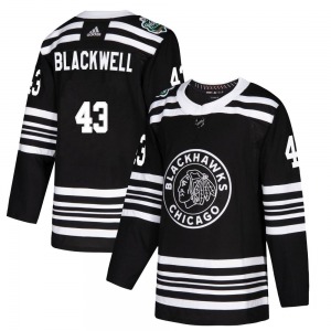 Colin Blackwell Chicago Blackhawks Adidas Authentic Black 2019 Winter Classic Jersey