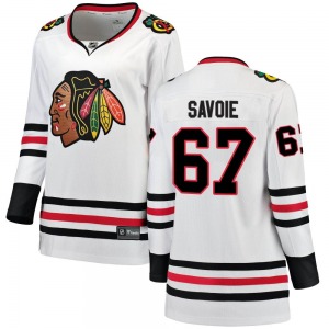 Women's Samuel Savoie Chicago Blackhawks Fanatics Branded Breakaway White Away Jersey