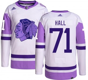 Taylor Hall Chicago Blackhawks Adidas Authentic Hockey Fights Cancer Jersey