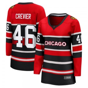Women's Louis Crevier Chicago Blackhawks Fanatics Branded Breakaway Red Special Edition 2.0 Jersey