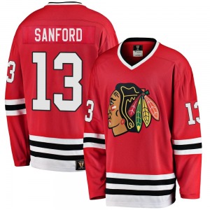 Zach Sanford Chicago Blackhawks Fanatics Branded Premier Red Breakaway Heritage Jersey