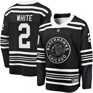 Youth Bill White Chicago Blackhawks Fanatics Branded Premier White Breakaway Black Alternate 2019/20 Jersey