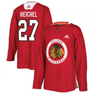 Lukas Reichel Chicago Blackhawks Adidas Authentic Red Home Practice Jersey