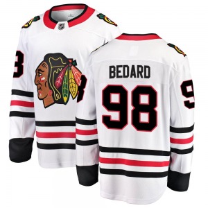 Youth Connor Bedard Chicago Blackhawks Fanatics Branded Breakaway White Away Jersey