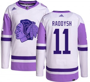 Youth Taylor Raddysh Chicago Blackhawks Adidas Authentic Hockey Fights Cancer Jersey