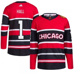 Glenn Hall Chicago Blackhawks Adidas Authentic Red Reverse Retro 2.0 Jersey
